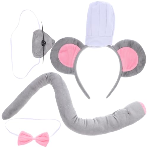 Accessori completi per il costume: questo set include un e una coda, fornendo tutti gli accessori necessari per un look completo da topo, orecchie e coda da topo, costume da topo cieco