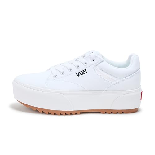 Vans Vans Women's Seldan Shoe - Retro Tennis Inspired Sneakers for Fashion & Work. Canvas White. 7.5