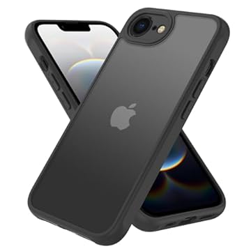 PinLiSheng Nova capa fosca 2024 para iPhone 16E, capa protetora rígida à prova de choque para telefone fina, preta
