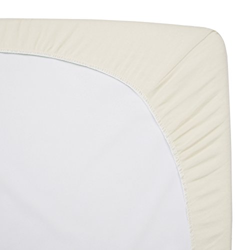 American Baby Company 2 Pack 100% Natural Cotton Fitted Crib Sheets 52" x 28" - Soft, Breathable, Hypoallergenic & Gentle Toddler Bed Sheets, Cream, Neutral for Boys & Girls