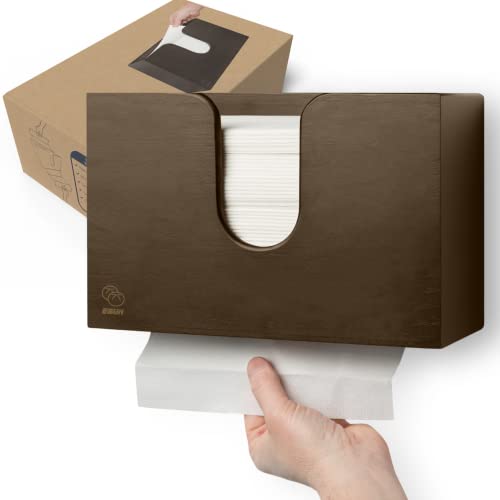 Papierhandtuchspender Holz Schwarz 2er Set - Für C-Falz & Z-Falz Handtücher