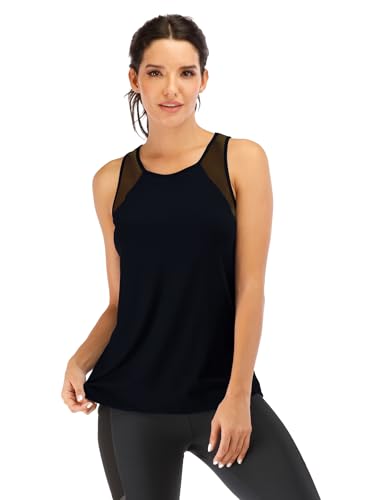 Image of ICTIVE Workout Tank Tops for Women Sleeveless Yoga Tops for Women Mesh Racerback Tank Tops Muscle Tank