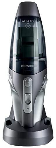 Kenwood Wet & Dry Cordless Handheld Vacuum Cleaner With 14.8V Lithium-Ion Battery 500ml Dust Capacity 120ml Liquid Capacity For Home Office And Car Hvp19.000Si Black/Silver