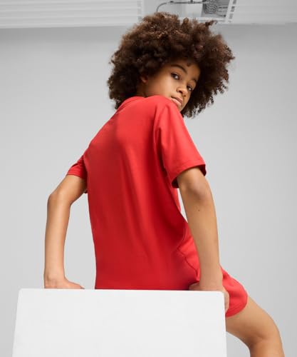 Image of Puma Boy Cotton Solid Regular Fit Tees