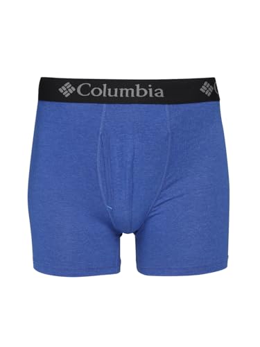 Columbia Men's Performance Cotton Stretch Boxer Briefs 3 Pack, Red/Blue/Grey, XX-Large3