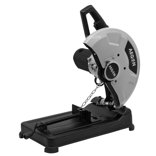 Image of AEGON ACM14 Cut Off Machine /Chop Saw 14-inch, 2400W, 3800 Rpm with Locking Chain & Variable Speed Control For Cutting Metal, Steel Pipe, TMT, Rebars, PVC Channels and Angles Metal Cutter