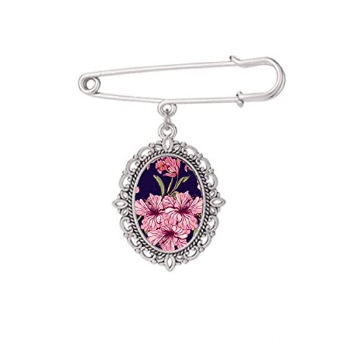 Broche fleur sombre Art Déco accessoire idéal pour sublimer une chemise