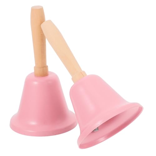 ELAYARD 2 Piezas Campana de Mano de Metal Campanitas de Servicio Retro para Restaurante Bar Escuela Multiusos Fácil Limpieza