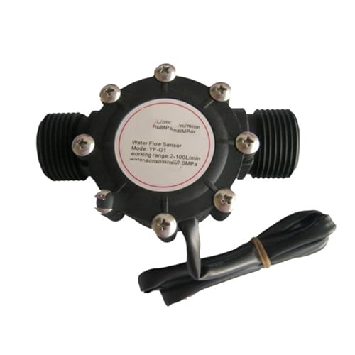 Flow Sensor Meter Digital Pipeline Water Flow Water Pipe Flow Meter Sensor Counter Indicator Flowmeter DN25 G1 Flow Range 2-100L/min