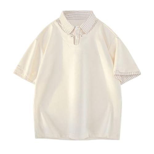 Polo américain décontracté deux pièces en mélange coton doux et ample