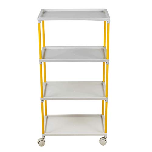 Image of Little One's Multipurpose 4 Plastic Shelf Storage Rack /Shoe Rack with Wheels, ISI Certifed, (Unbreakable Material), Tray 4