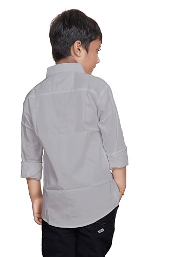 Image of Sky Pearl Boys Spread Collar Casual Full Sleeve Shirt