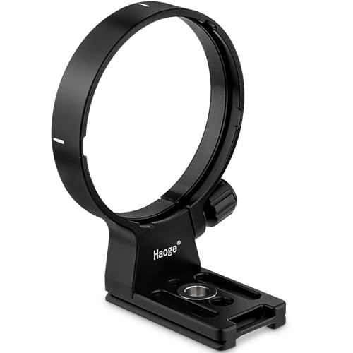 Haoge LMR-SM140S Lens Collar Replacement Foot Tripod Mount Ring Stand Base for Sigma 100-400mm F5-6.3 DG DN OS Lens Sony E Mount Art 105mm F1.4 DG HSM Built-in Arca Type Quick Release Plate