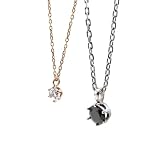 [Petit Jewel YU-NA] 一粒ネックレス ペアネックレス 2個セット ステンレス 316L カップル プレゼント 記念日 クリスマス お揃い Solitaire