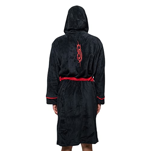 Albornoz Slipknot negro S bata de baño con estampado tribal 2