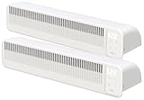 Sichler Haushaltsgeräte Heizkörperlüfter: 2er-Set automatische Heizkörper-Akku-Ventilatoren, 3-stufig, 41cm, USB (Heizung Ventilator, Heizkörperventilatoren, Auto)