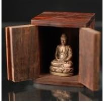 Wood Case for Mini Buddha statue Zushi Miniature Shrine New From Japan F/S