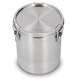 Pongnas Stainless Steel Pet Food Container, Metal Dog Food Container for Dog Food, Cat Food, and Bird Seeds, Compact Kitchen Storage Ideal for Countertop Display(1600ML)