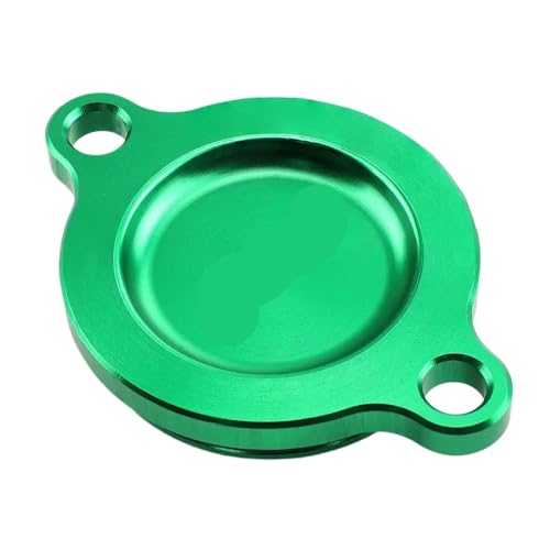 Tapa de filtro de aceite CNC verde que mejora la protección del motor en tu KX250F