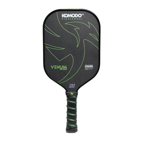 KOMODO Venum Pro Series Pickleball Paddle | T700 Raw Carbon Fiber | USAPA Approved