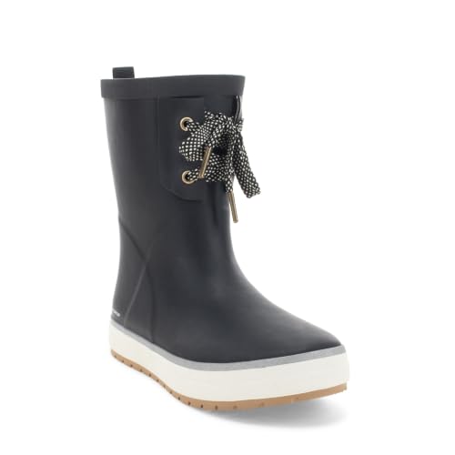 Image of Western Chief Womens Waterproof Element Chelsea and Mid Rain Boots | Ladies pull on ankle and laced mid-height rubber boot with reflective details, cushioned insoles and traction for wet weather
