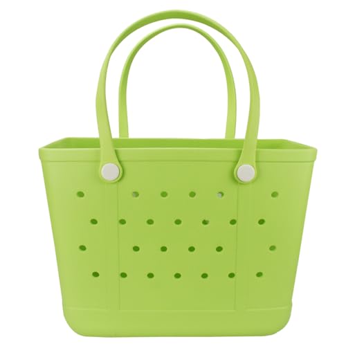 Image of Beach Bag X Large Rubber Tote Bag, Waterproof Washable Open for Women Croc Bag Hand Bag for Beach Pool Yoga
