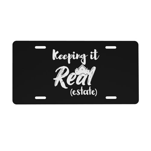 Keeping It Real Estate Fake License Plate 6x12 Inch