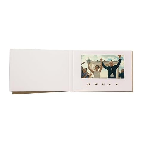 VOICEGIFT Programmable HD Video Book - Greeting Card Included Audio and Video Recorder for Wedding, Engagement, Christmas, Anniversary, Birthday with 8GB Memory Cover