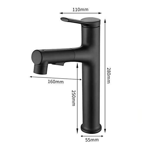 Robinet d'évier de salle de bain extractible idéal pour laver les cheveux - 4