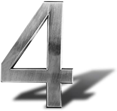 Selbstklebende Hausnummern Edelstahl 6cm - Moderne Türnummern Aufkleber Silber Für Haus & Garten