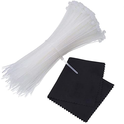 1000 Pack,4 Inch Outus Nylon Cable Mini Zip Ties Clear White Small Cable Ties Self-Locking #TOP3