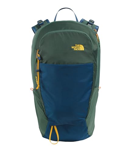 THE NORTH FACE Mochila técnica de 18 litros com capa de chuva - sem PFAS, Verde pato/azul escuro, One Size, Mochila técnica de 18 litros com capa de chuva