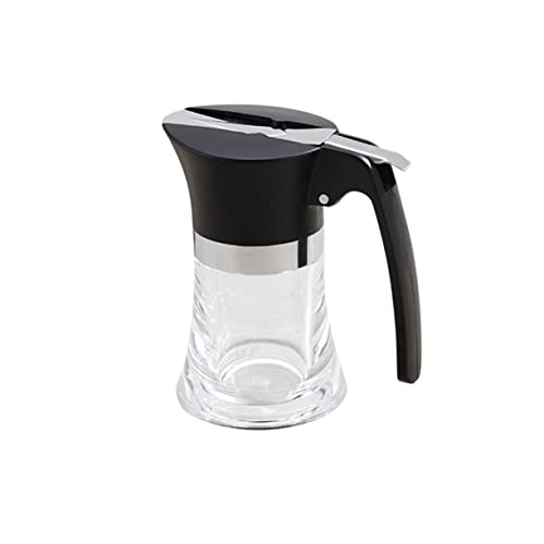 ABOOFAN Stainless Steel Syrup Container with Acrylic Lid Condiment Bottle for Syrup Honey and Vinegar Design for Kitchen Use and Food Grade Materials