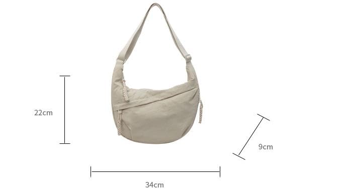 Image of Nylon Crescent Crossbody Bag for Women Shoulder Tote Handbag Casual Sling Bag Dumpling Purse Bag for Outdoor Travel
