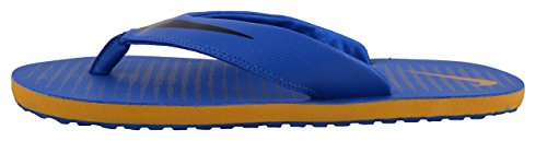 Image of Nike Men's Chroma 5 Hyper Cobalt /Blk-Gold Leaf Flip Flops Thong Sandals