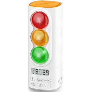 Digital Traffic Light Timer, Custom Countdown, ADHD Tool, Volume & 4 Rings