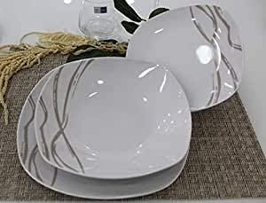 set di piatti in porcellana per 10 persone