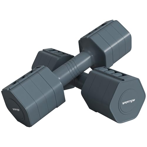 SPORTNOW 2 Haltères Réglables 2x2.5kg