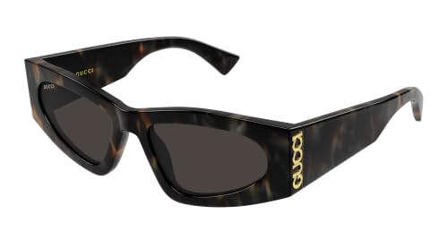 Gucci Sunglasses GG2040S-003, Colors Havana-Havana-Grey, Size 54-11-130, Women's, Shape Cat Eye, Material Metal