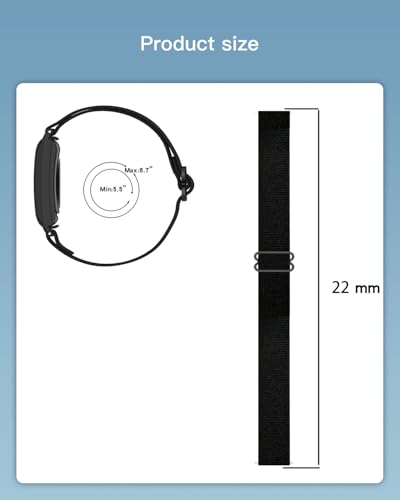 Correa de nylon para Garmin Forerunner 970 azul gris miniatura 5