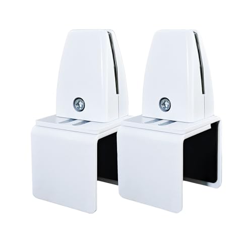 Vandebiao Adjustable Desk Clamp Mounts - 2 Pack Sneeze Guard & Privacy Panel Brackets for Office Partitions, Workstation Dividers, and Desk Accessories Installation (White)