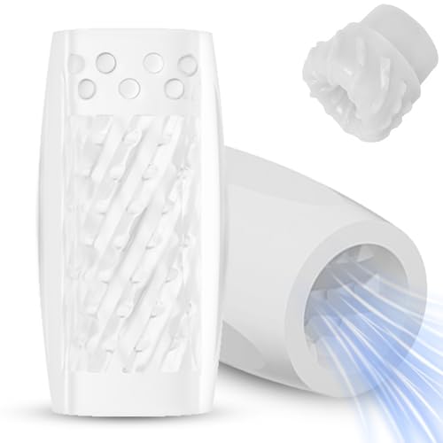 Masturbateurs Masculins Sex Toýs Homme, Jouet Adulte avec 3D Vaginette Ultra Réaliste, Masturbateur Egg Pocket Pussy Sexes Plaisir Objet Vagin (Blanc)