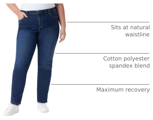 Image of Gloria Vanderbilt Womens Amanda Classic High Rise Tapered Jean Plus Size