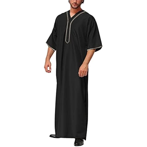 Muslim Robe Herren Langarm Hijab Abaya Mantel Herren Lang Wintermantel Islamische Gebetskleidung Einfarbig Ramadan Roben Muslimische Kleidung Cover