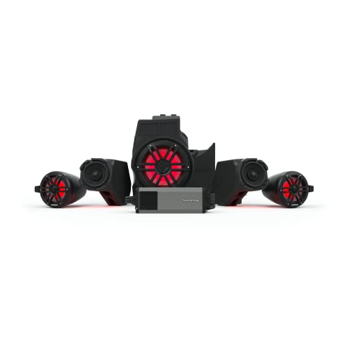 Image of Rockford Fosgate RZR19RCPXP-STG4 Audio Kit for 2019+ RZR Pro XP | Ride Command 3-Way Interface, 1500-Watt Amp, Front Speakers, M1 Color Optix Sub & M1 Rear Speakers for Select Pro XP Models
