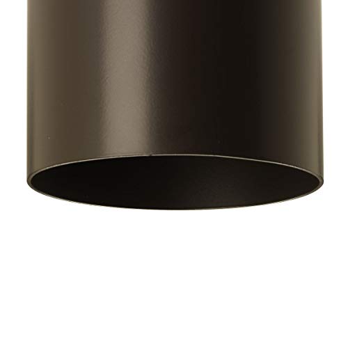 Image of Progress Lighting 5-Inch Cylinder Outdoor Wall Sconce, 1-Light Modern Wall Mount Light, Interior and Exterior Lighting for Home or Porch, Aluminum Construction, Antique Bronze (P5674-20)