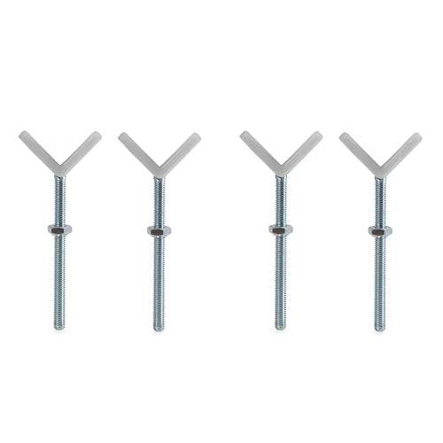 Hauck Y Spindel zur Befestigung von Kindergitter and Treppengeländern, 11 cm Gewindelänge / 10 cm Durchmesser, hauck Tür- & Treppenschutzgitter Zubehör (Weiß) (Packung mit 2)