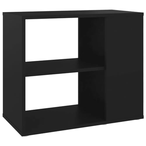 vidaXL Armario Auxiliar Aparador Muebles Mobiliario Salón Sala de Estar Estudio Dormitorio Estante de Pie de Madera Contrachapada Negro 60x30x50 cm