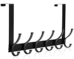 Optish Over The Door Hooks, Door Hanger Hook, Over The Doors Towel Rack for Bathroom, Doors Towel Hanger for Hanging Coats Hats (1Pack,Black)