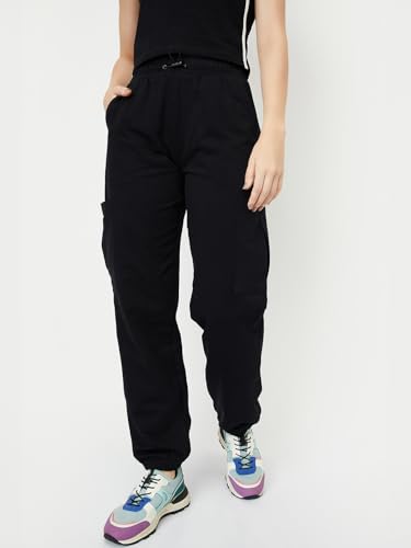 Image of Max Plus Size Women Solid Athleisure Cargo Joggers